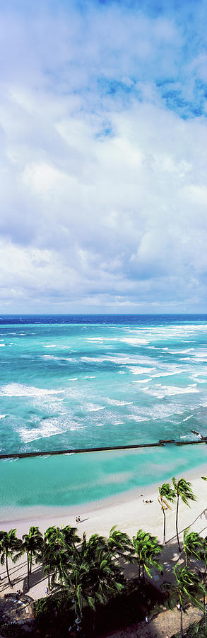 High Angle View Of Ocean, Waikiki Photograph by Panoramic Images