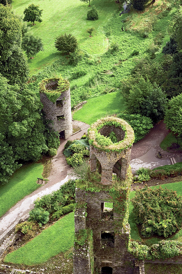 Architecture Photograph - High Angle View Of Towers, Blarney by Miva Stock