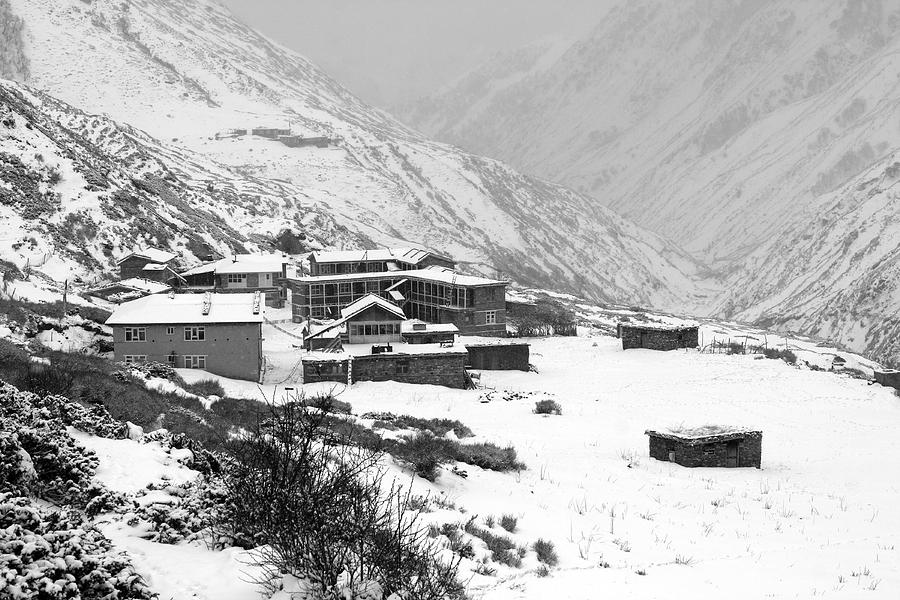 Mountain Photograph - High Camp - The Himalayas - Nepal by Aidan Moran