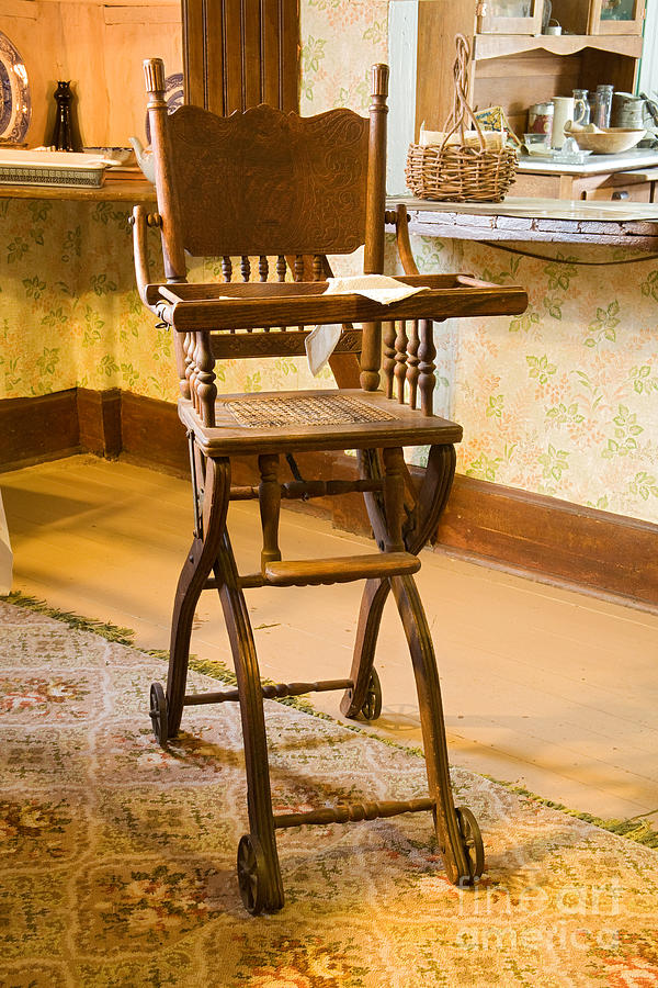 High Chair in the Ranch House at the  MacGregor Ranch Photograph by Fred Stearns