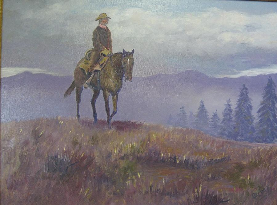 Mountain Painting - High Country Loner by Darrell Flint