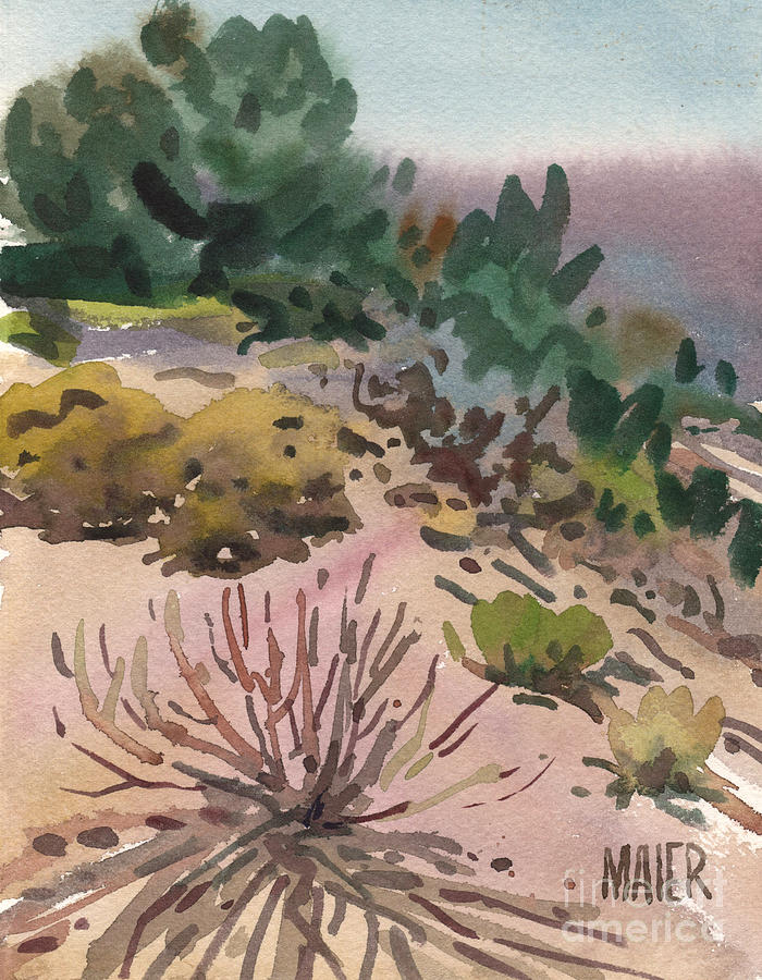 High Desert Flora Painting by Donald Maier
