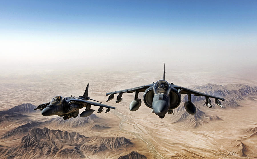 Jet Digital Art - High Desert Harriers by Peter Chilelli