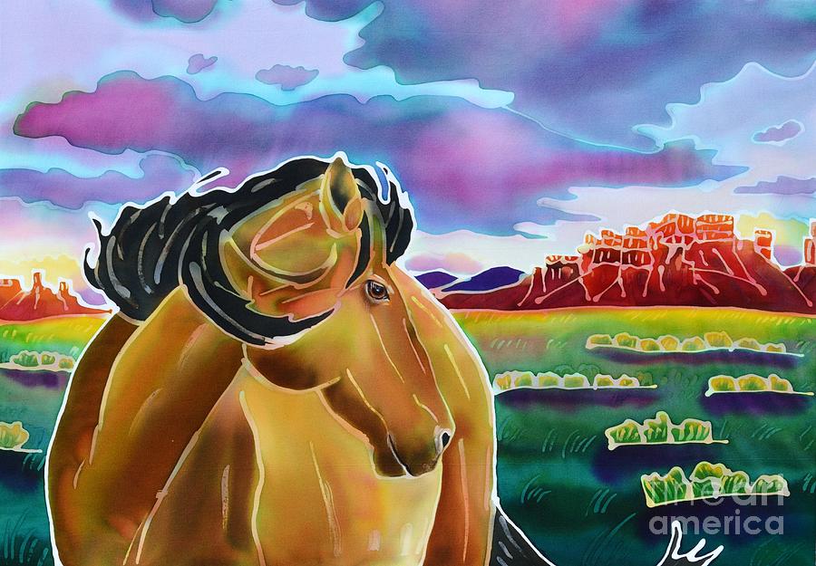 Sunset Painting - High Desert Mustang by Harriet Peck Taylor