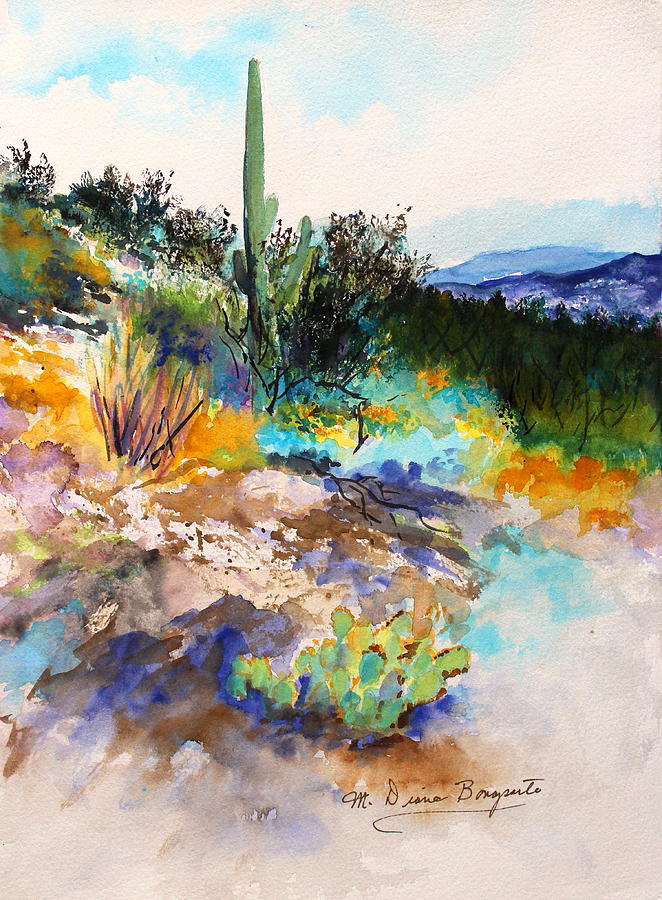 High Desert Scene 2 Painting by M Diane Bonaparte