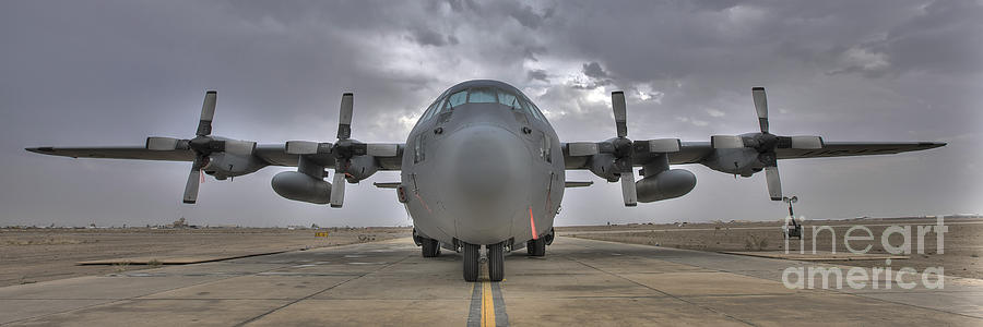 High dynamic range image of a US Air Force C-130 Photograph by Terry Moore