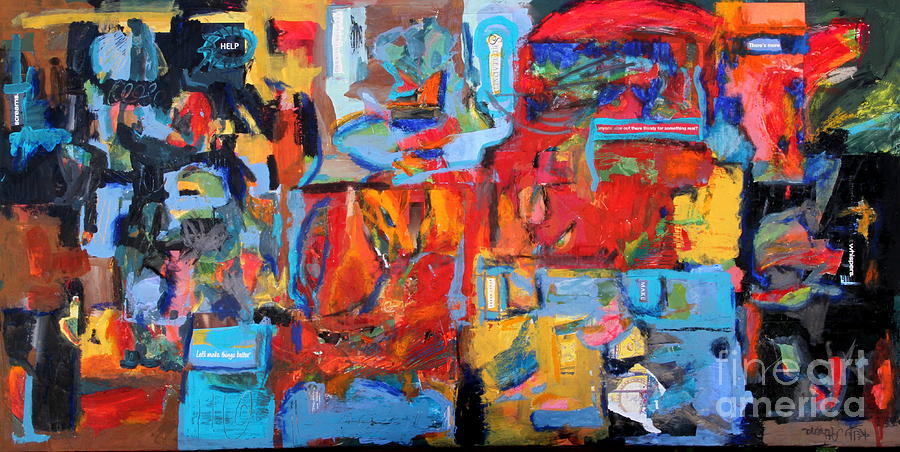 Upbeat Painting - High Energy by Kelly Athena Upbeat Painting - High Energy by Kelly Athena