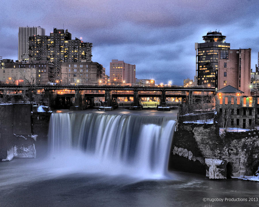 High Falls at Night Photograph by Larry Rogers - Fine Art America