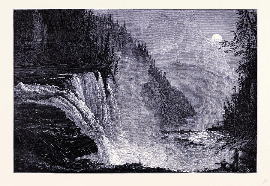 High Falls United States Of America Drawing by American School