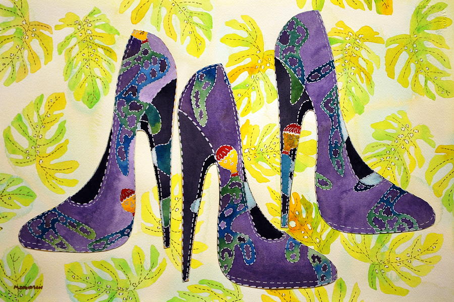 High Hot Heels Series VII Painting by Mary Davidson