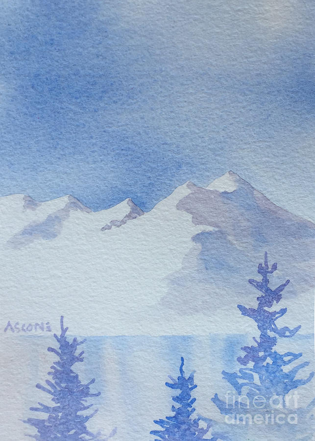 Winter Painting - High Lake by Teresa Ascone