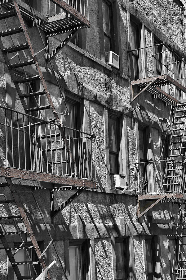 High Line Textures Black White Color Splash Photograph by Evie Carrier