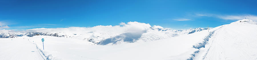 High Mountain Snowy  Landscape - Photograph by Ultramarinfoto