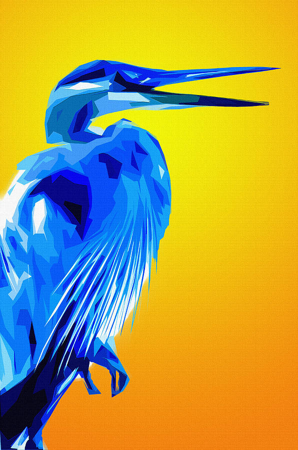 High Noon Heron Digital Art by Brian Stevens