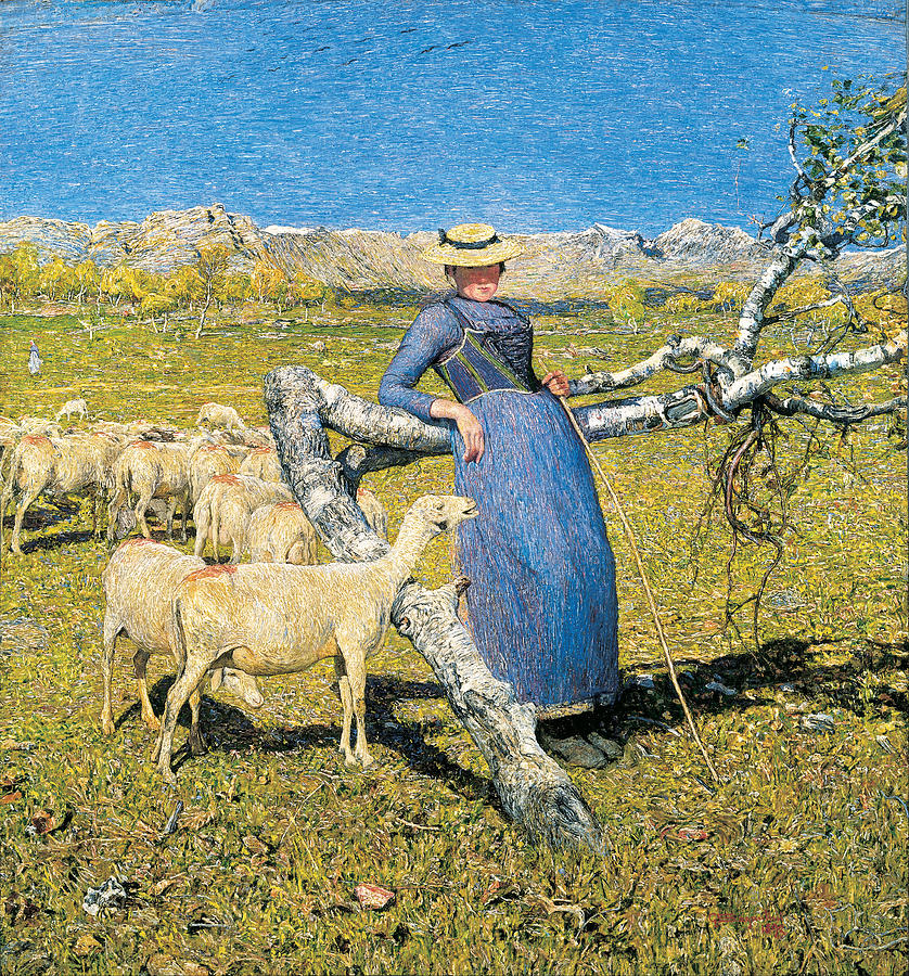 High Noon in the Alps Painting by Giovanni Segantini