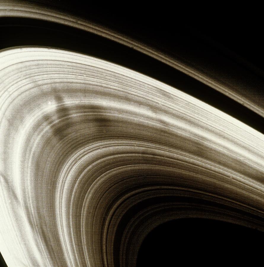 Planet Photograph - High-res. Photo Of Saturns Rings Showing Spokes by Nasa/science Photo Library