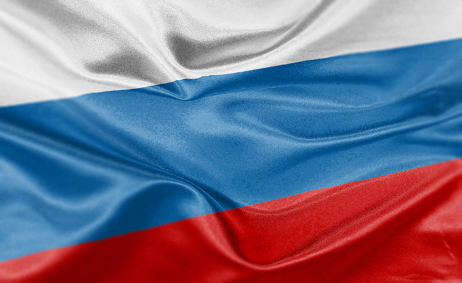 High resolution digital render of Russia flag Drawing by @ Mariano Sayno / husayno.com