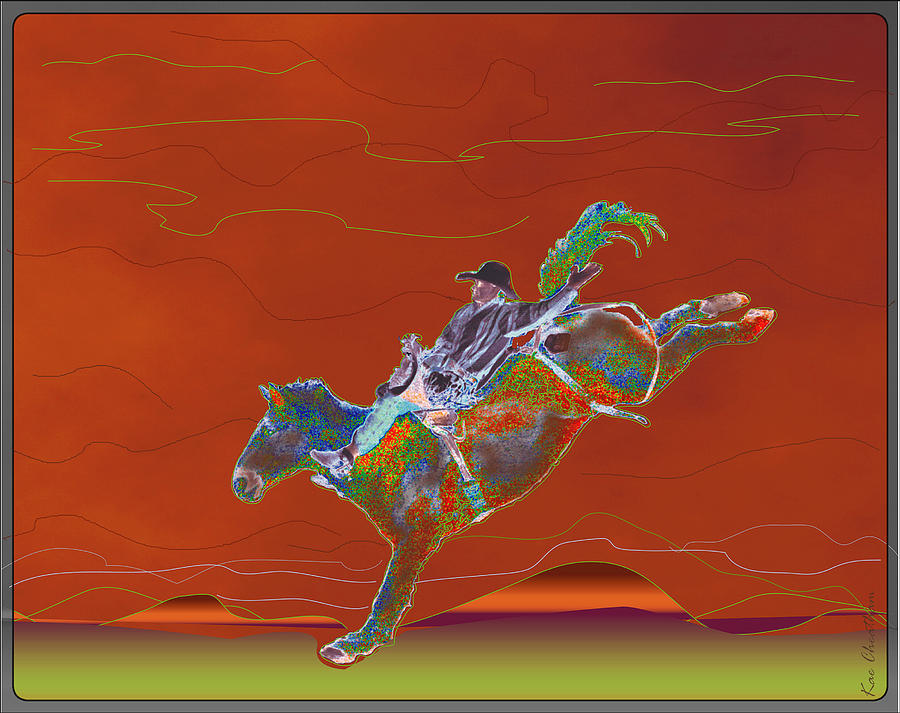 Horse Digital Art - High Riding by Kae Cheatham