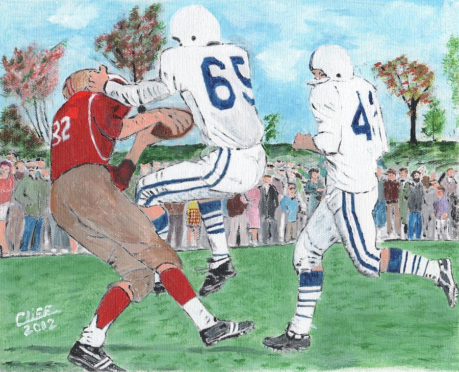 High School Football Painting by Cliff Wilson