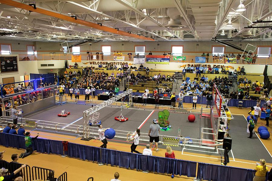 High School Robotics Competition Photograph by Jim West