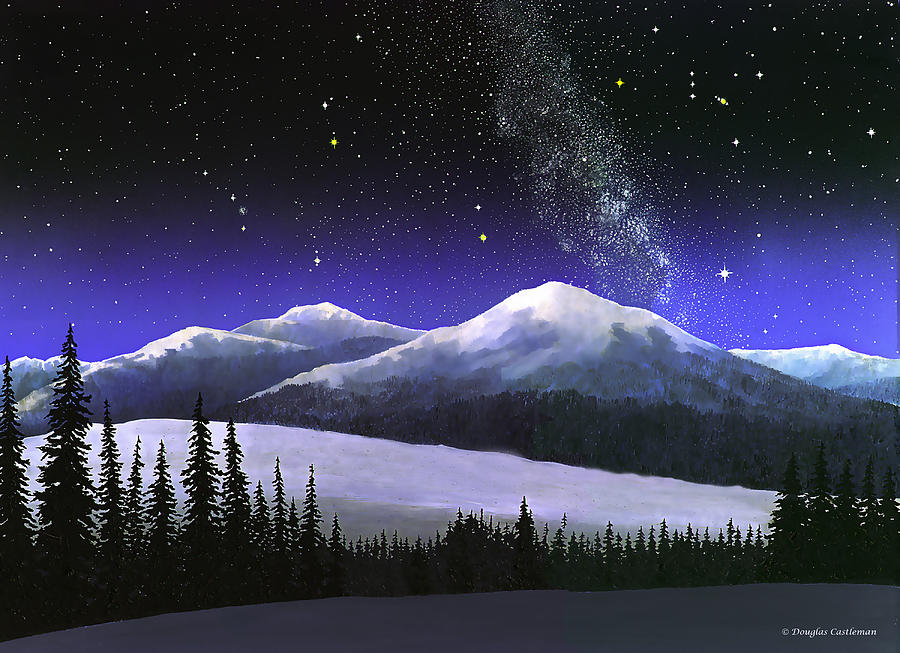 High Sierra Night Painting by Douglas Castleman