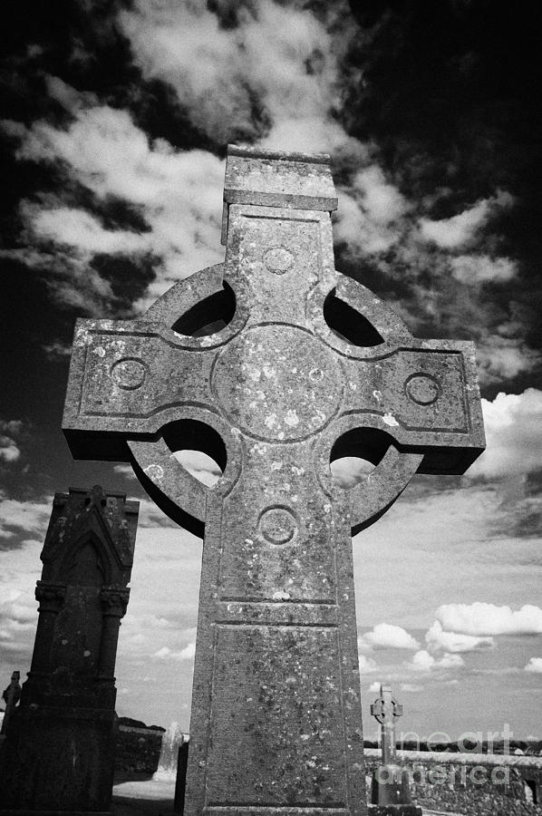 Architecture Photograph - high stone celtic cross Rock of Cashel tipperary ireland by Joe Fox