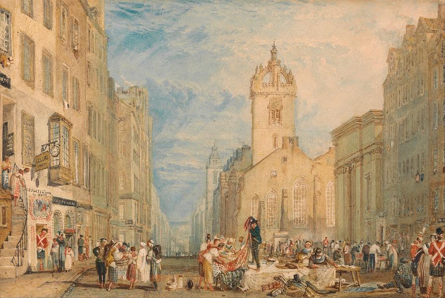 Joseph Mallord William Turner Painting - High Street - Edinburgh by JMW Turner