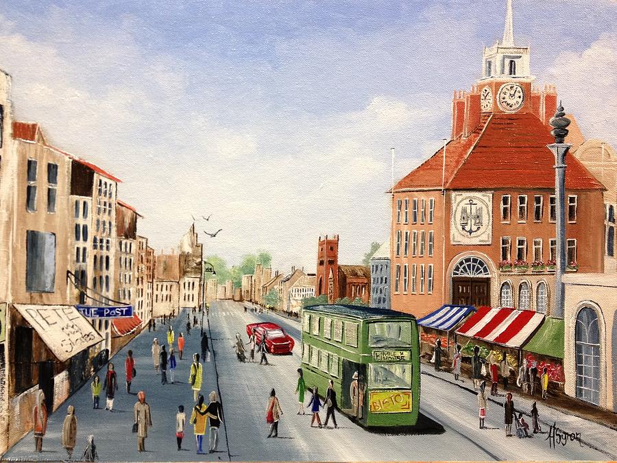 High Street Painting by Helen Syron
