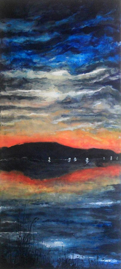 High Summer on Hood Canal Painting by Mary C Farrenkopf