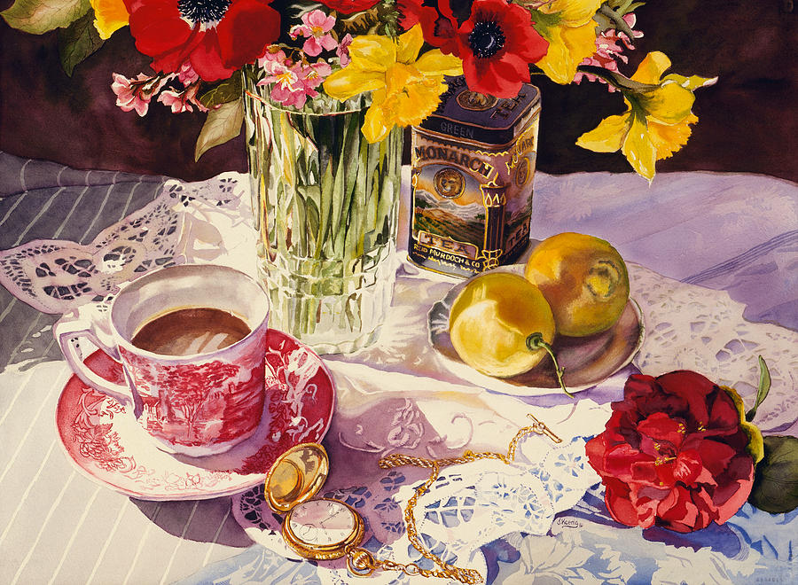 Tea Painting - High Tea by Judy Koenig