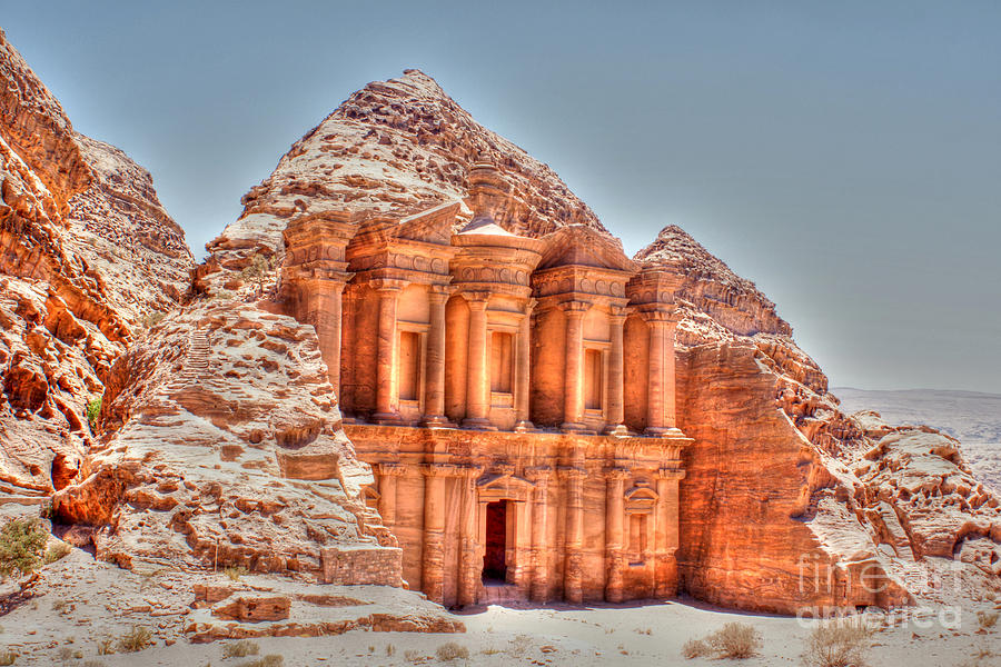 High Temple at Petra Photograph by David Birchall