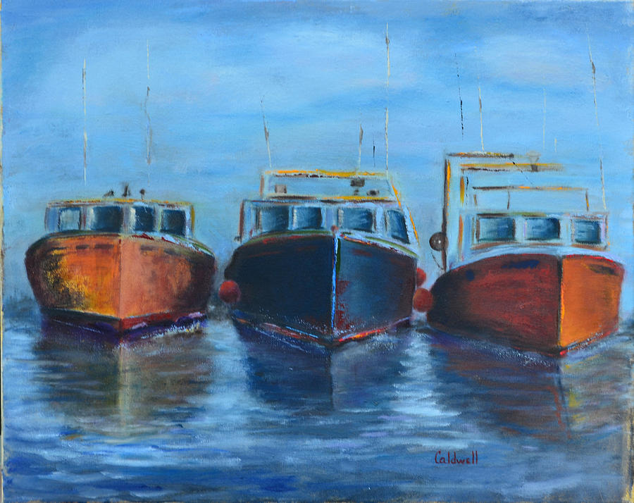 High Tide Breton Harbor Painting by Patricia Caldwell