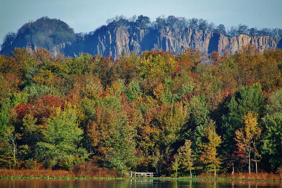High Tor from Rockland Lake Photograph by Thomas  McGuire