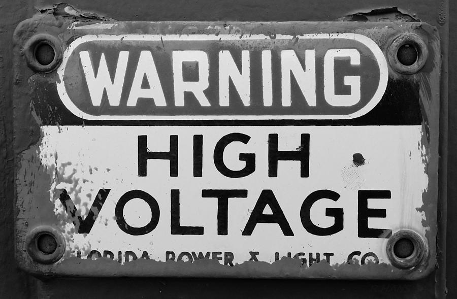 High Voltage Black And White Photograph by Rob Hans