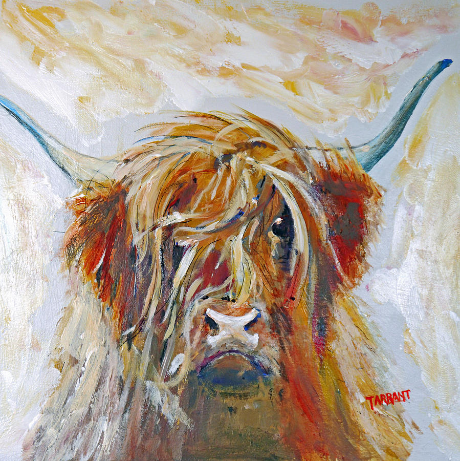 Farm Animals Painting - Highland Cow by Peter Tarrant