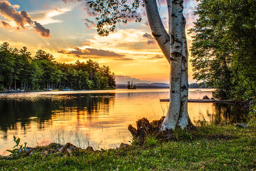 Highland Lake Sunset Photograph by Stephen Beckwith