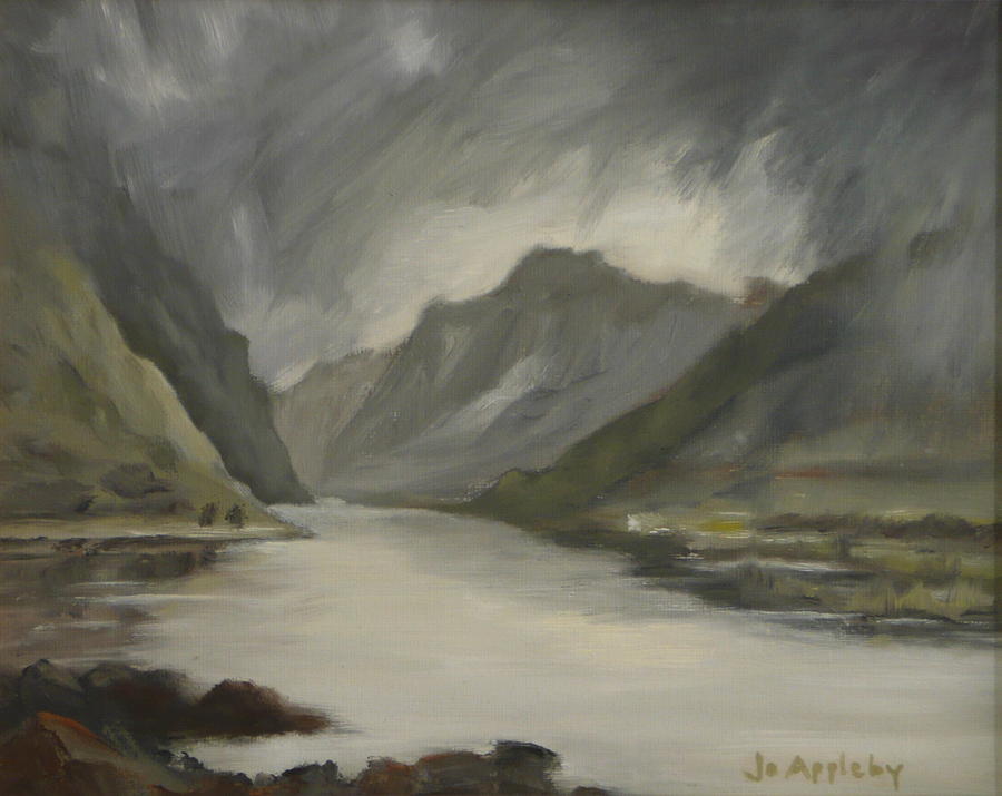 Highland Storm Painting by Jo Appleby