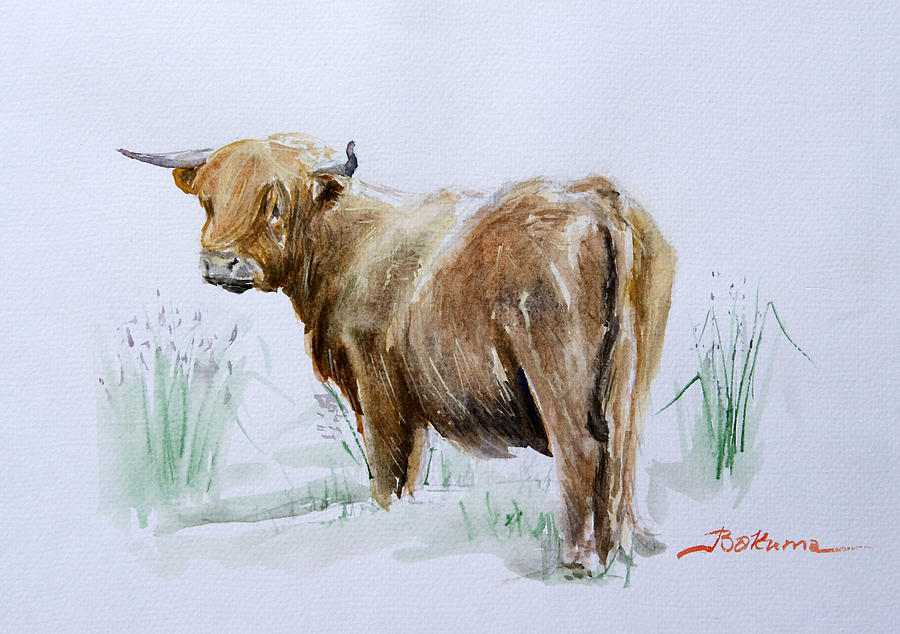 Farm Animals Painting - Highlander by Bakhtiar Umataliev