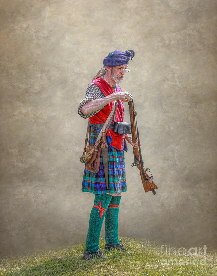 Highlander Loading Rifle Penns Colony Digital Art by Randy Steele