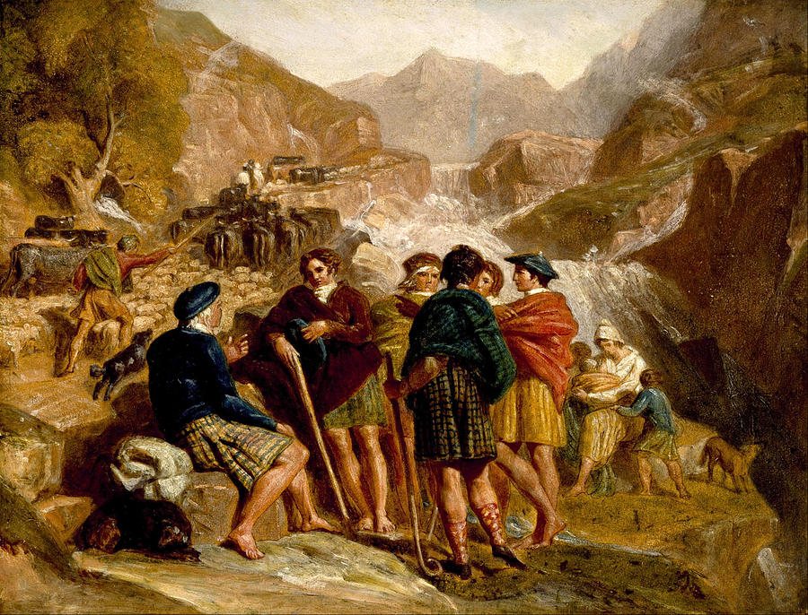 Highlanders Consulting Painting by Joshua Cristall
