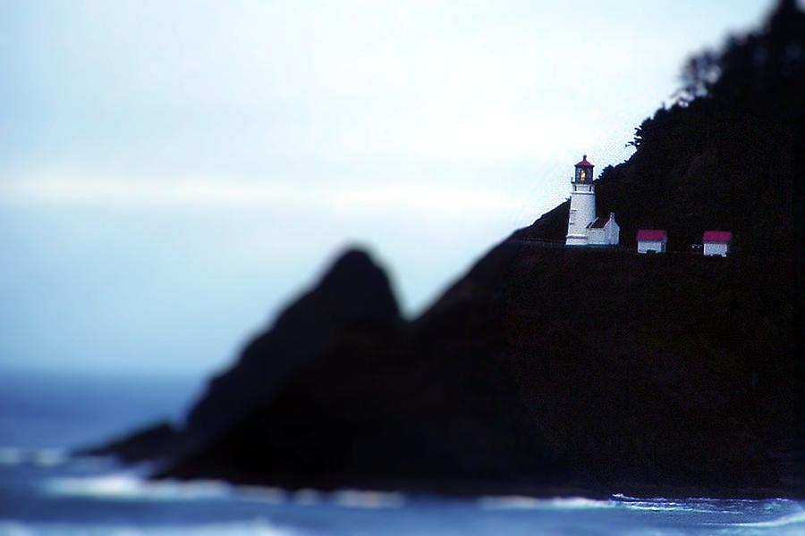 Pelican Photograph - Highlighted Lighthouse by Don Mann