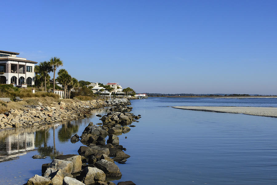 High tide at Gould's Inlet on St. Simons Photograph by Steve Samples Pixels