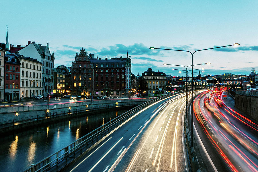 Highway And Railway In Stockholm At Photograph by Ruben Enrique Moreno Montoliu
