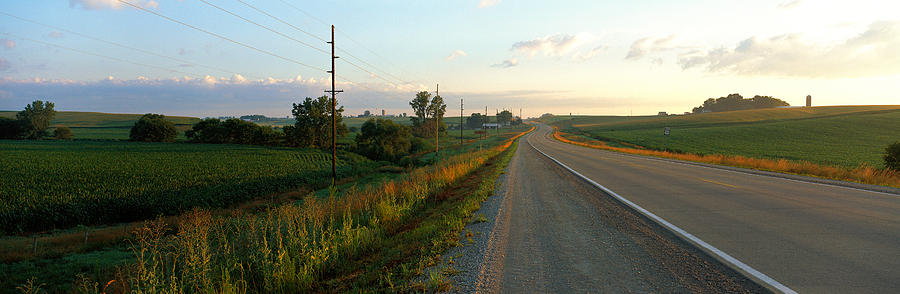 Color Image Photograph - Highway Eastern Ia by Panoramic Images Color Image Photograph - Highway Eastern Ia by Panoramic Images