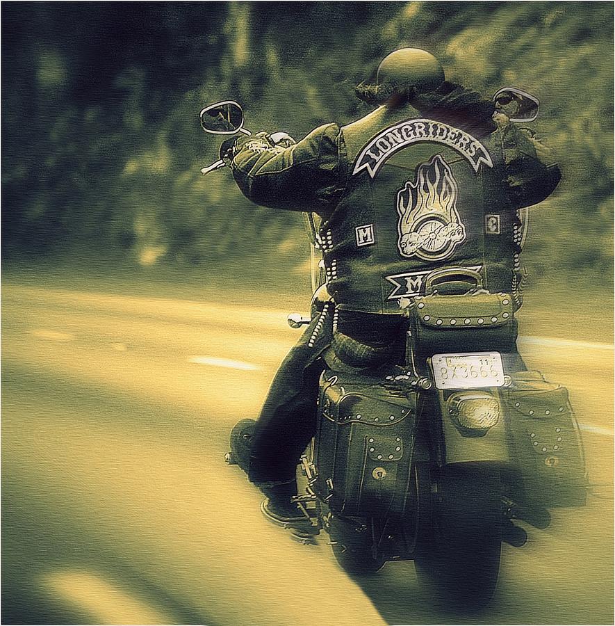 Motorcycle Rider Photograph by Marysue Ryan