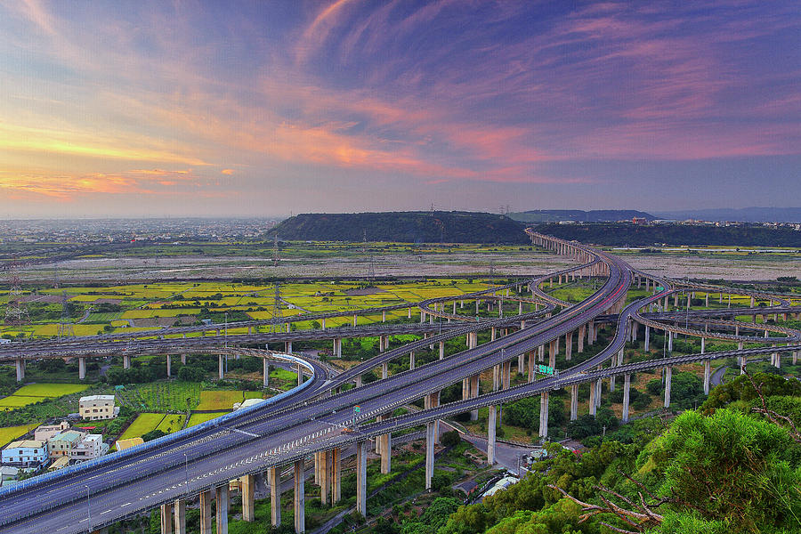 Highway Intersection At Central Taiwan Photograph by Thunderbolt tw (bai Heng-yao) Photography