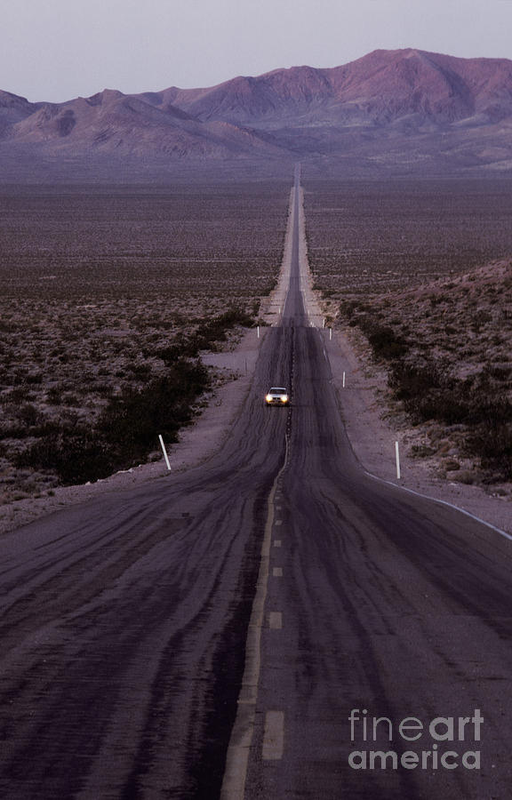 Highway Near Beatty, Nevada Photograph by Ron Sanford