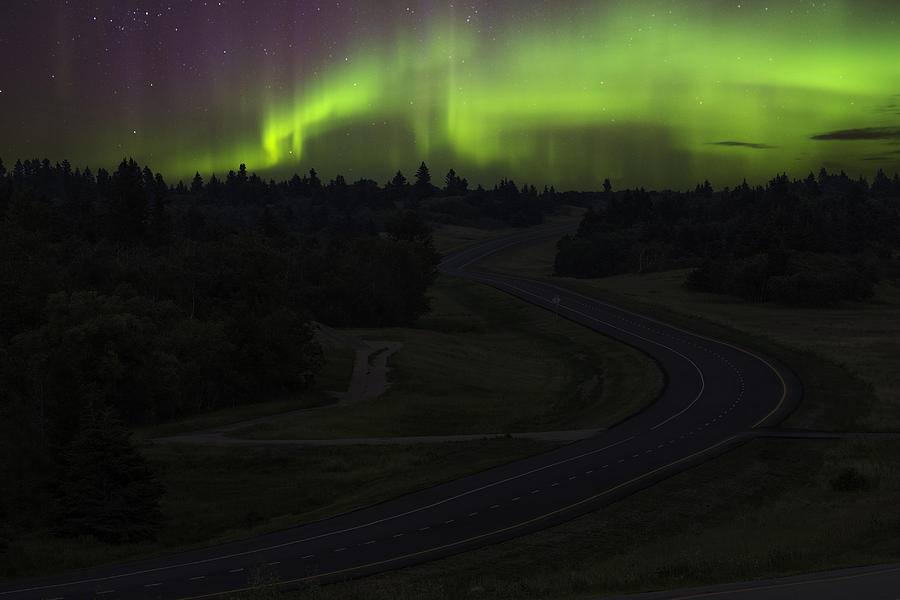 Highway Through Aurora Photograph by Nebojsa Novakovic