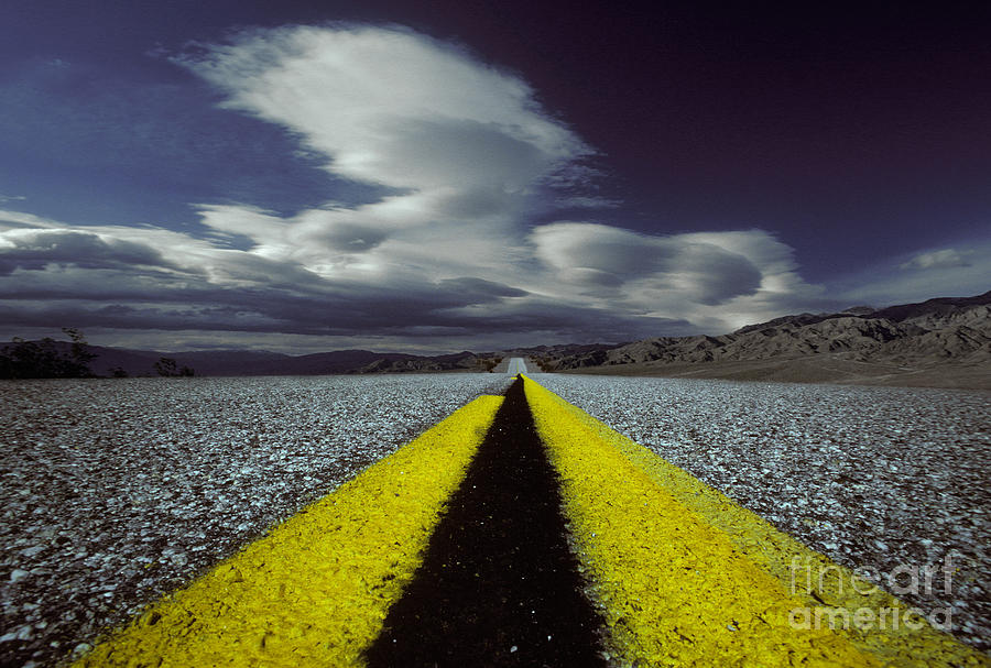 Death Valley National Park Photograph - Highway Through Death Valley by Ron Sanford