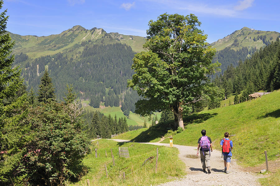 Hike in beautiful mountain landscape in the alps Photograph by Matthias Hauser